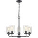 Moven 5 Light 23 inch Matte Black Chandelier Ceiling Light